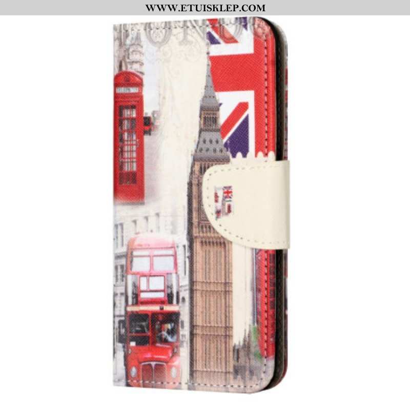 Etui Folio do iPhone 15 Plus Życie W Londynie